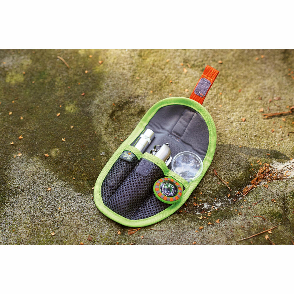 HABA Terra Kids Forschertasche, Outdoor-Tasche, Forscher Kit, Alu-Karabiner, Neopren, Nylon, Kunststoff, 10 x 14 cm, 300319