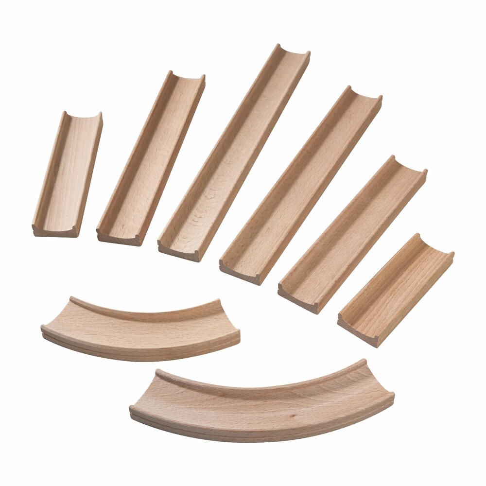 HABA Kullerbü Supplementary Set Straights and Curves, Supplement for Marble Run, Tracks, 300851