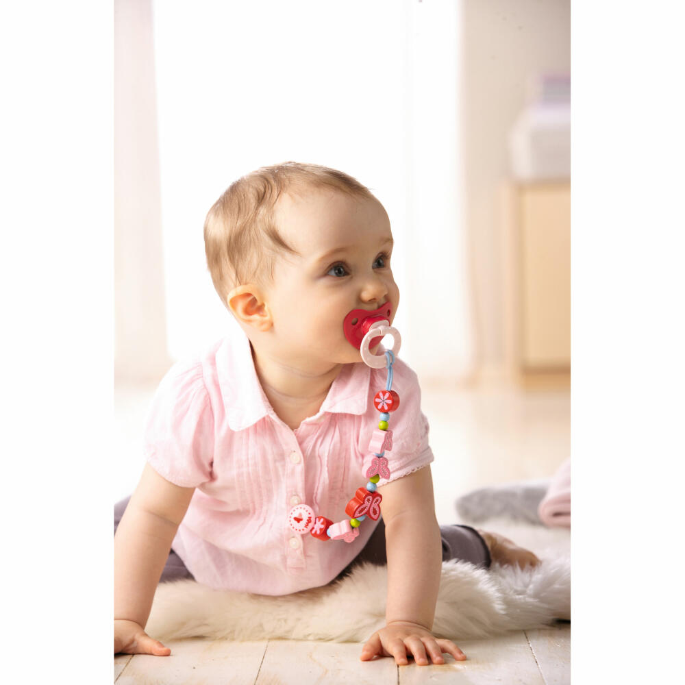 HABA Schnullerkette Schmetterlingszauber, Schnuller Kette, Babyschnuller, Babyausstattung, 301113