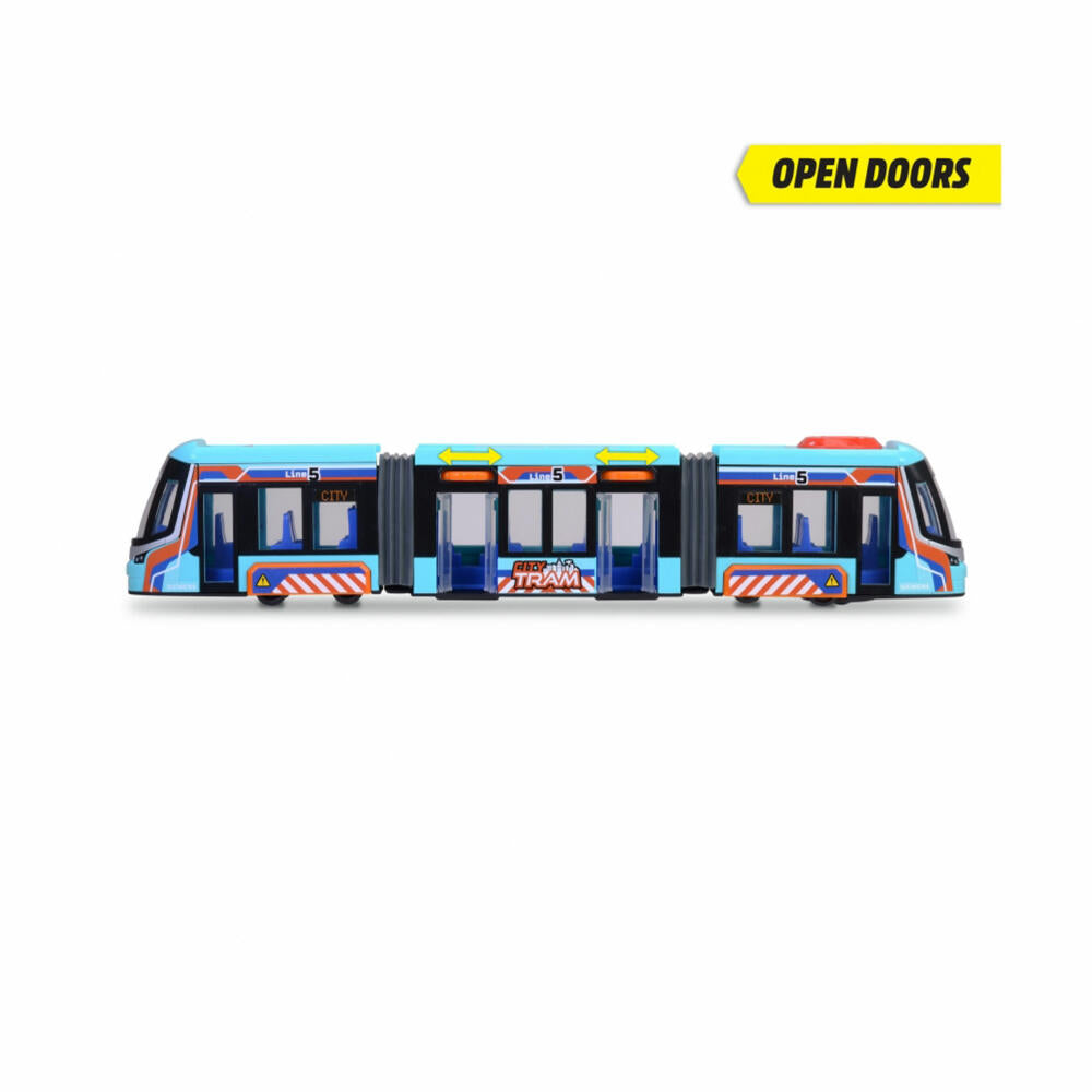 Dickie Toys Siemens City Tram, tram, model railway with freewheel, toy vehicle, 203747016