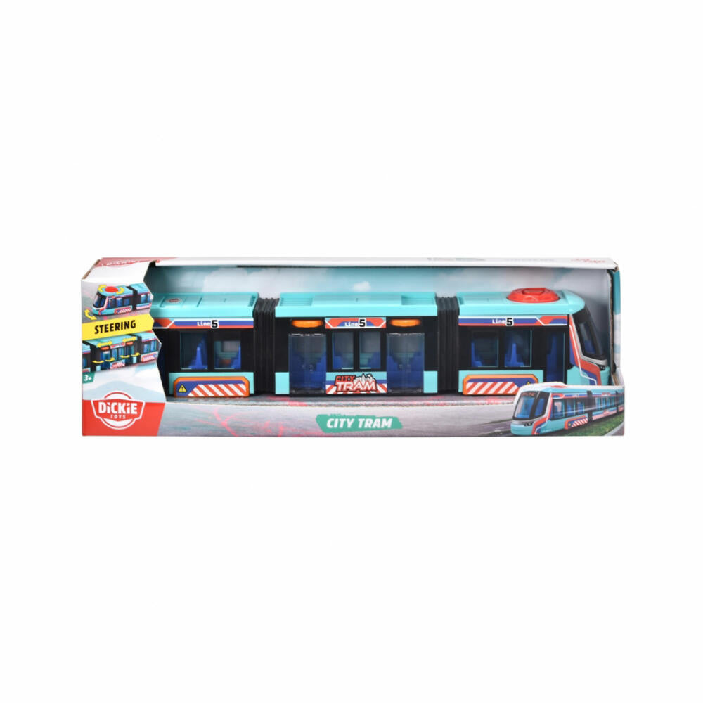 Dickie Toys Siemens City Tram, tram, model railway with freewheel, toy vehicle, 203747016