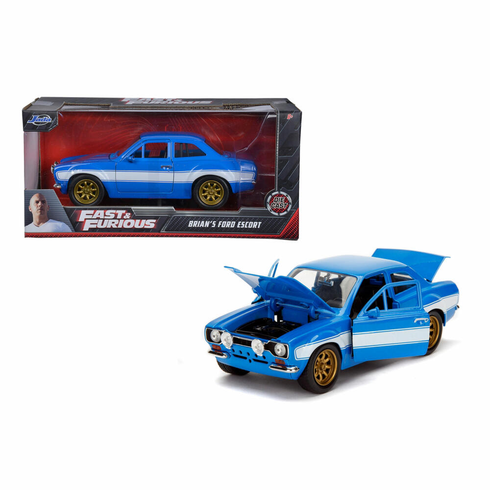 Jada Fast & Furious 1974 Ford Escort, model car, model car, model vehicle, scale 1:24, 253203024