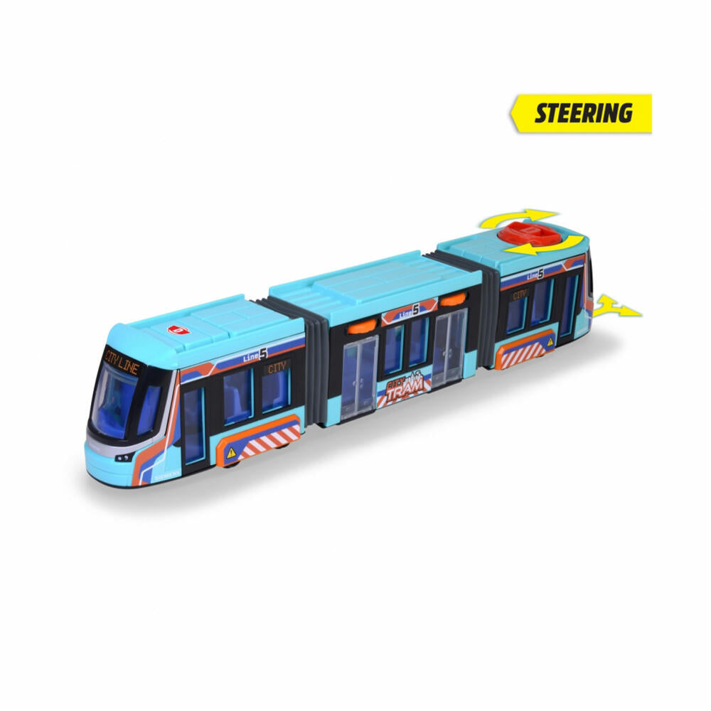 Dickie Toys Siemens City Tram, tram, model railway with freewheel, toy vehicle, 203747016