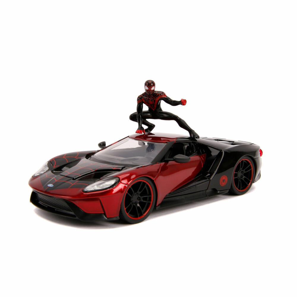 Jada Marvel Miles Morales 2017 Ford GT, model car, model car, model vehicle, figure, scale 1:24, 253225008