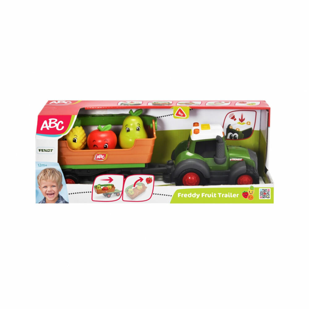 Simba ABC Freddy Fruit Trailer, Toy Tractor, Tractor, Toy Vehicle, 204115010