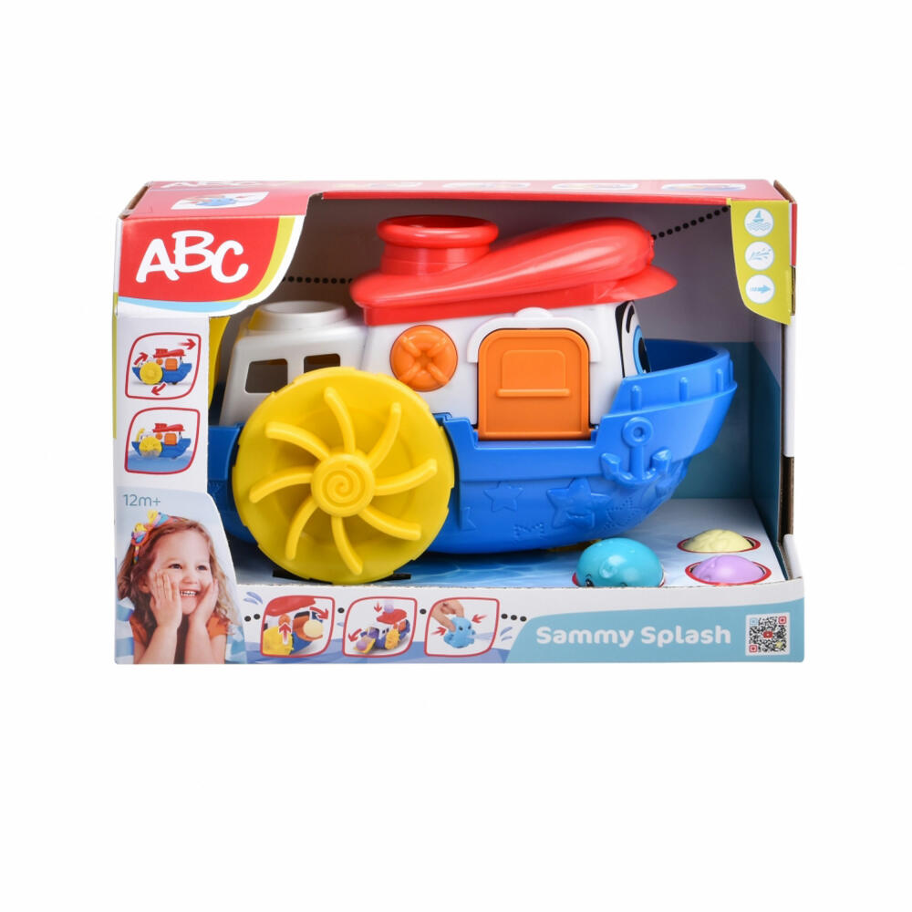 Simba ABC Sammy Splash, Spielzeugboot, Wasserspielzeug, Badewannen Spielzeug, 204115005