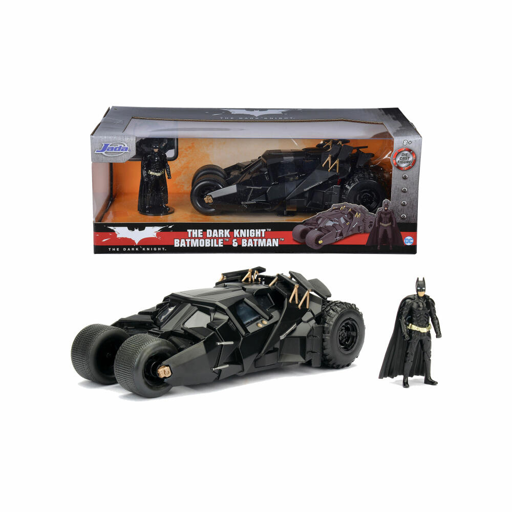 Jada Batman The Dark Knight Batmobile, model car, model car, model vehicle, figure, scale 1:24, 253215005