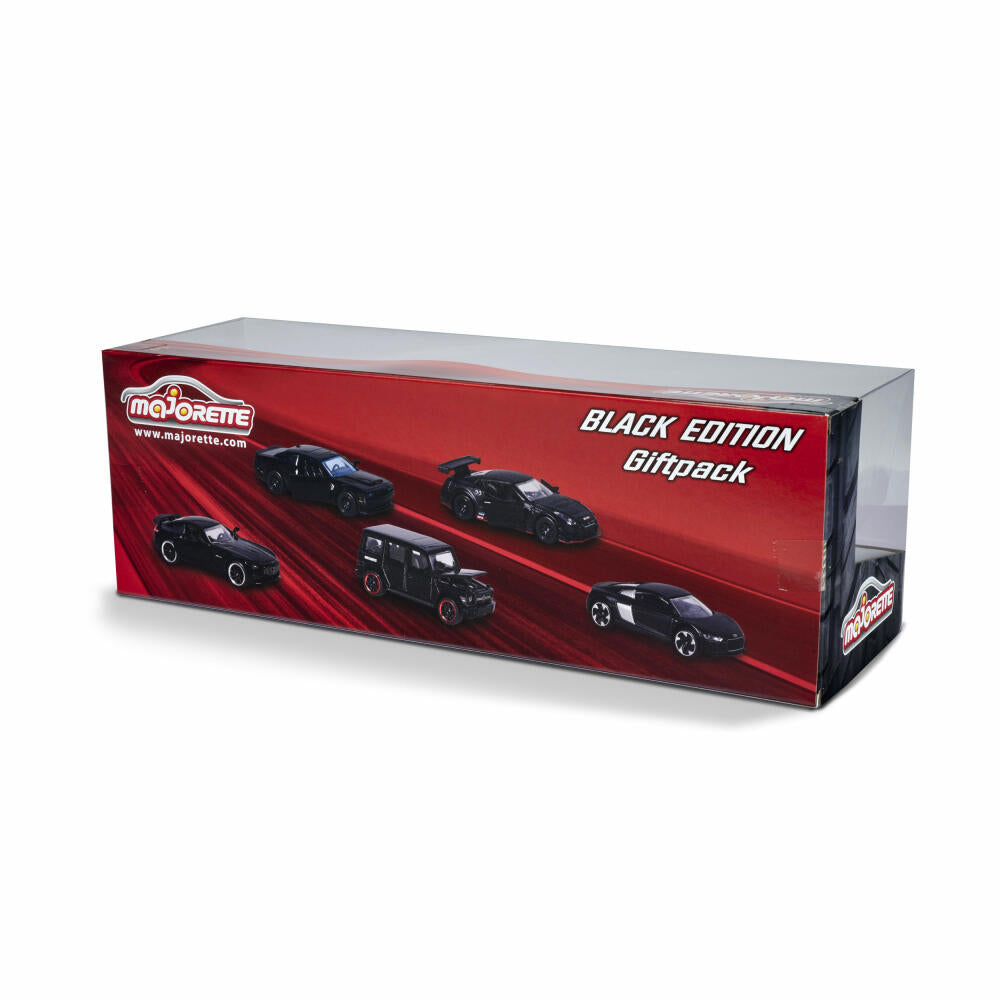 Majorette Black Edition Gift Set, Set of 5, Toy Car, Toy Car, Dodge, Audi, Brabus, Black, 212053174