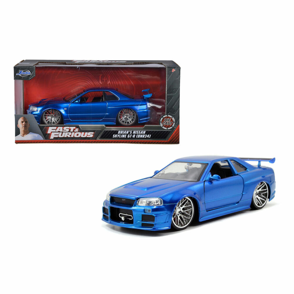 Jada Fast & Furious 2002 Nissan Skyline, model car, model car, model vehicle, scale 1:24, 253203045