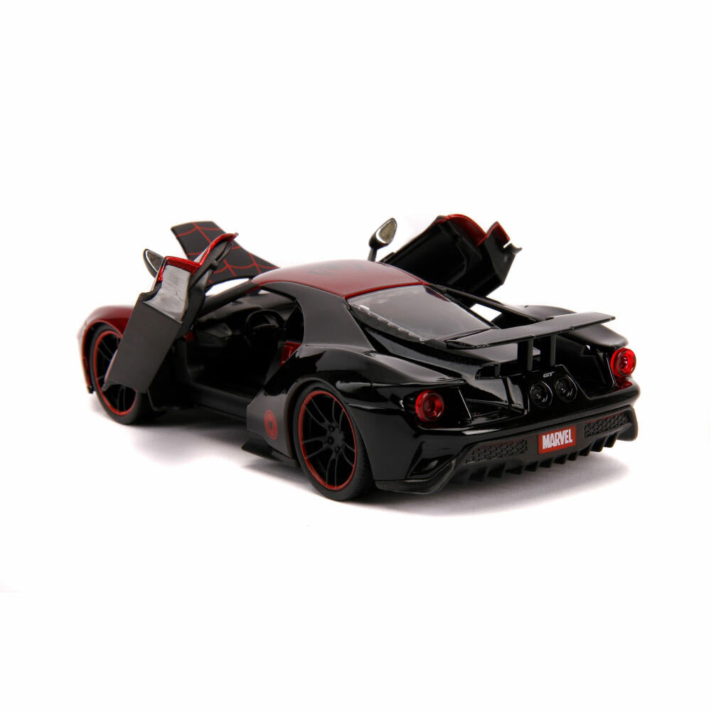 Jada Marvel Miles Morales 2017 Ford GT, model car, model car, model vehicle, figure, scale 1:24, 253225008