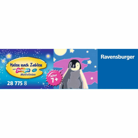 Ravensburger Malen nach Zahlen Kleiner Pinguin, Mal-Set für Kinder, 28775