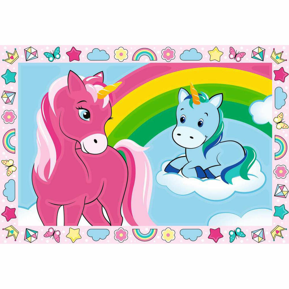 Ravensburger Malen nach Zahlen Zauberhafte Einhörner, Mal-Set für Kinder, 28510