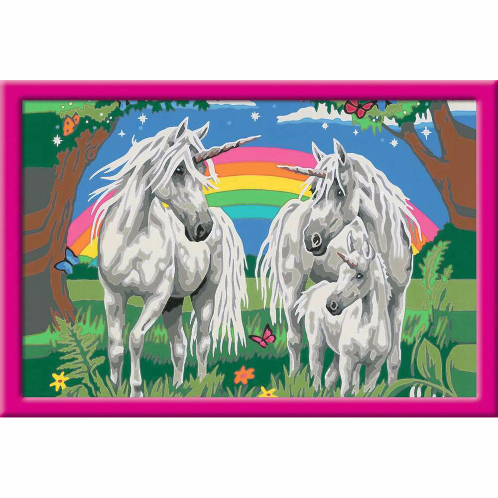 Ravensburger Paint by Numbers Fabulous Unicorn World, Painting Set for Children, 28908