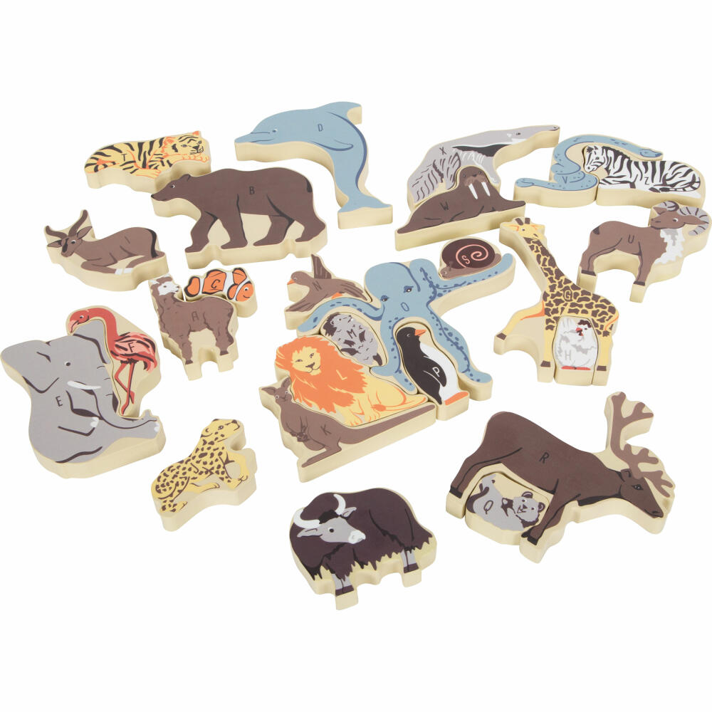 Legler Small Foot Buchstabenpuzzle Tiere, Lernspielzeug, ab 3 Jahren, 12465