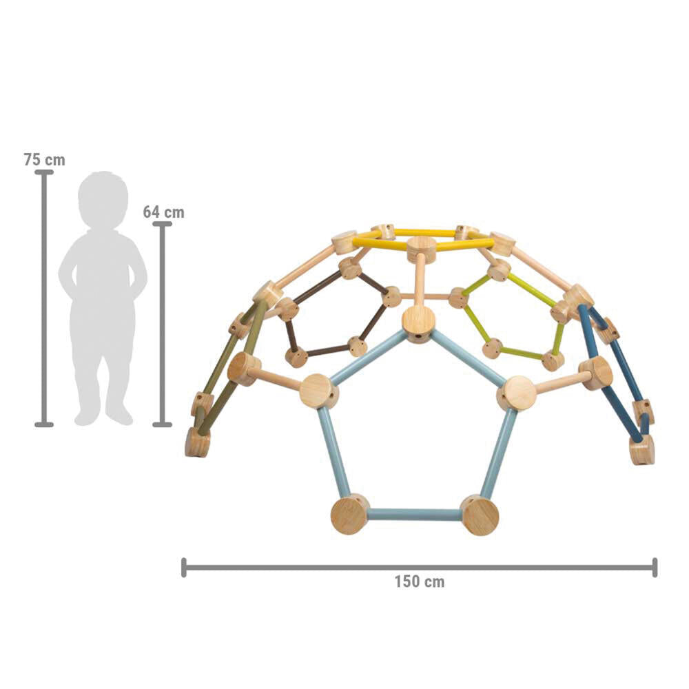 Legler Small Foot Climbing Dome Adventure, Indoor Climbing Frame, Motor Skills Game, Wood, from 24 Months, 12487