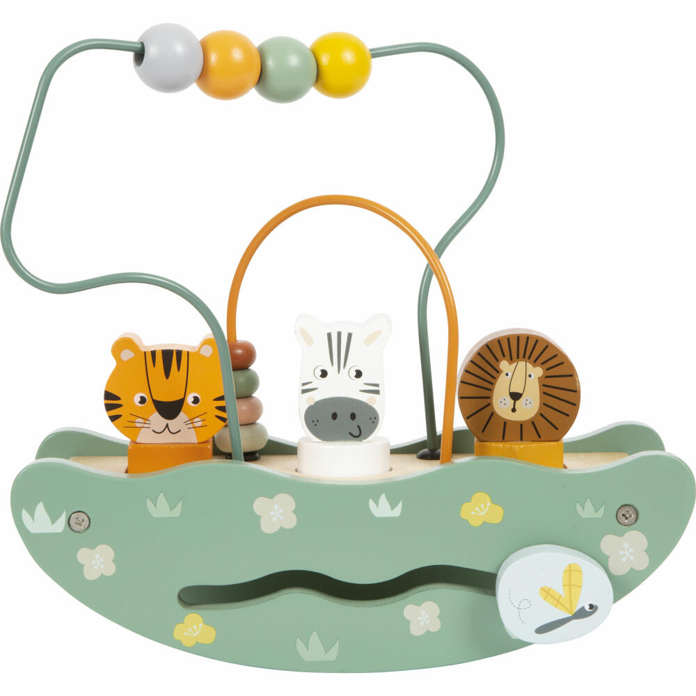 Legler Small Foot Motorikschleife mit Wippe Safari, Motorikspielzeug, ab 12 Monaten, 12459