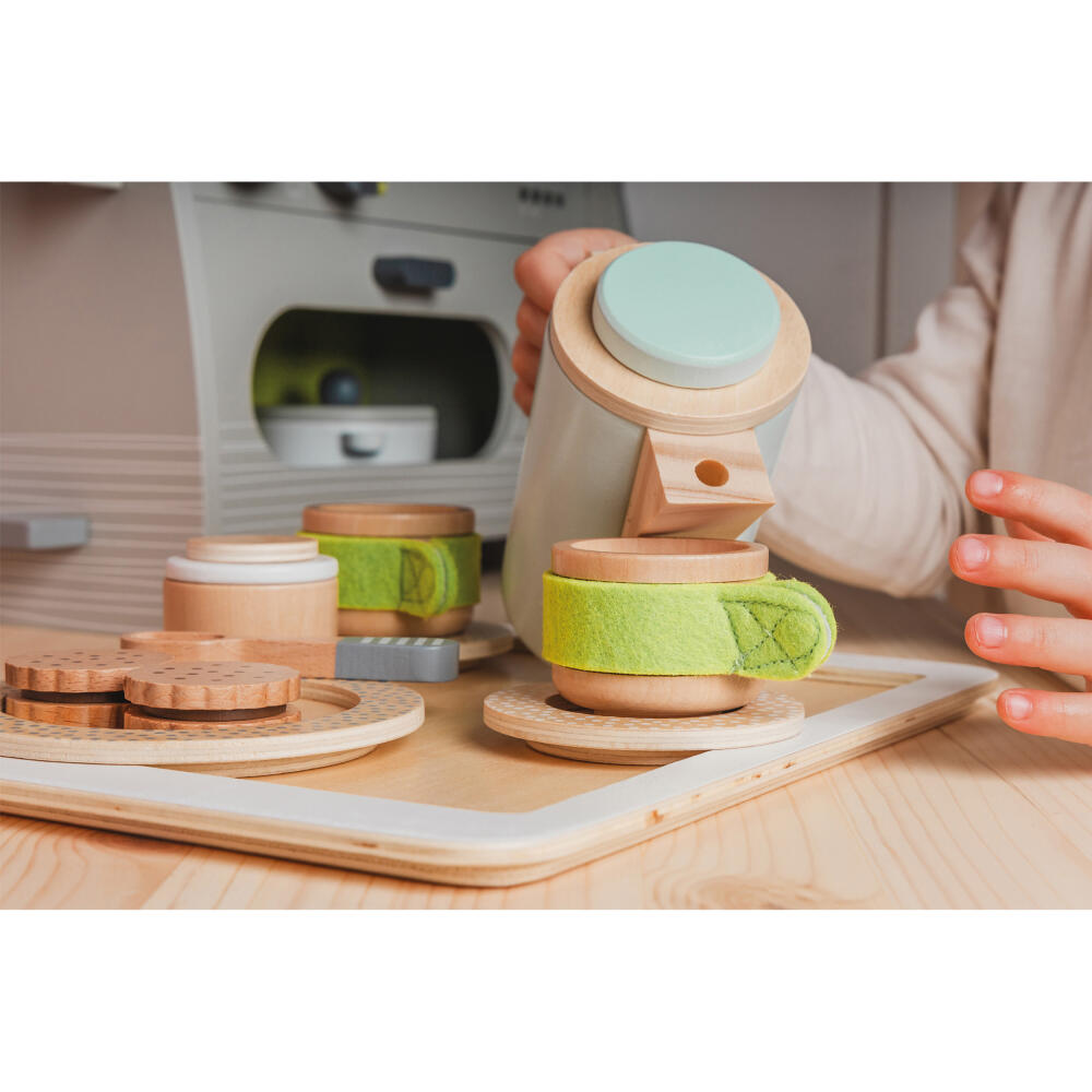 Legler Small Foot Coffee and Tea Set Children's Kitchen, Toy Kitchen, Play Kitchen, Wood, from 24 Months, 12484