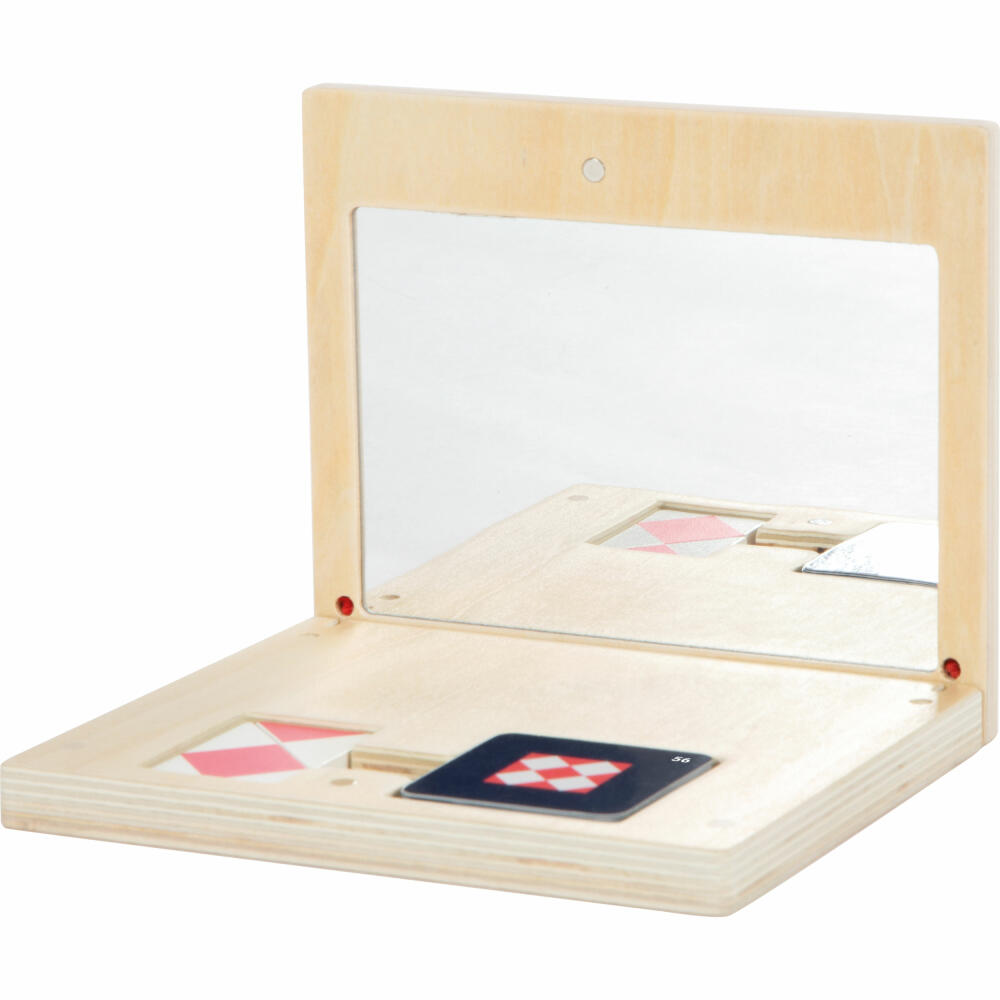 Legler Small Foot Symmetriespiel mit Spiegel Educate, Lernspielzeug, ab 5 Jahren, 12463