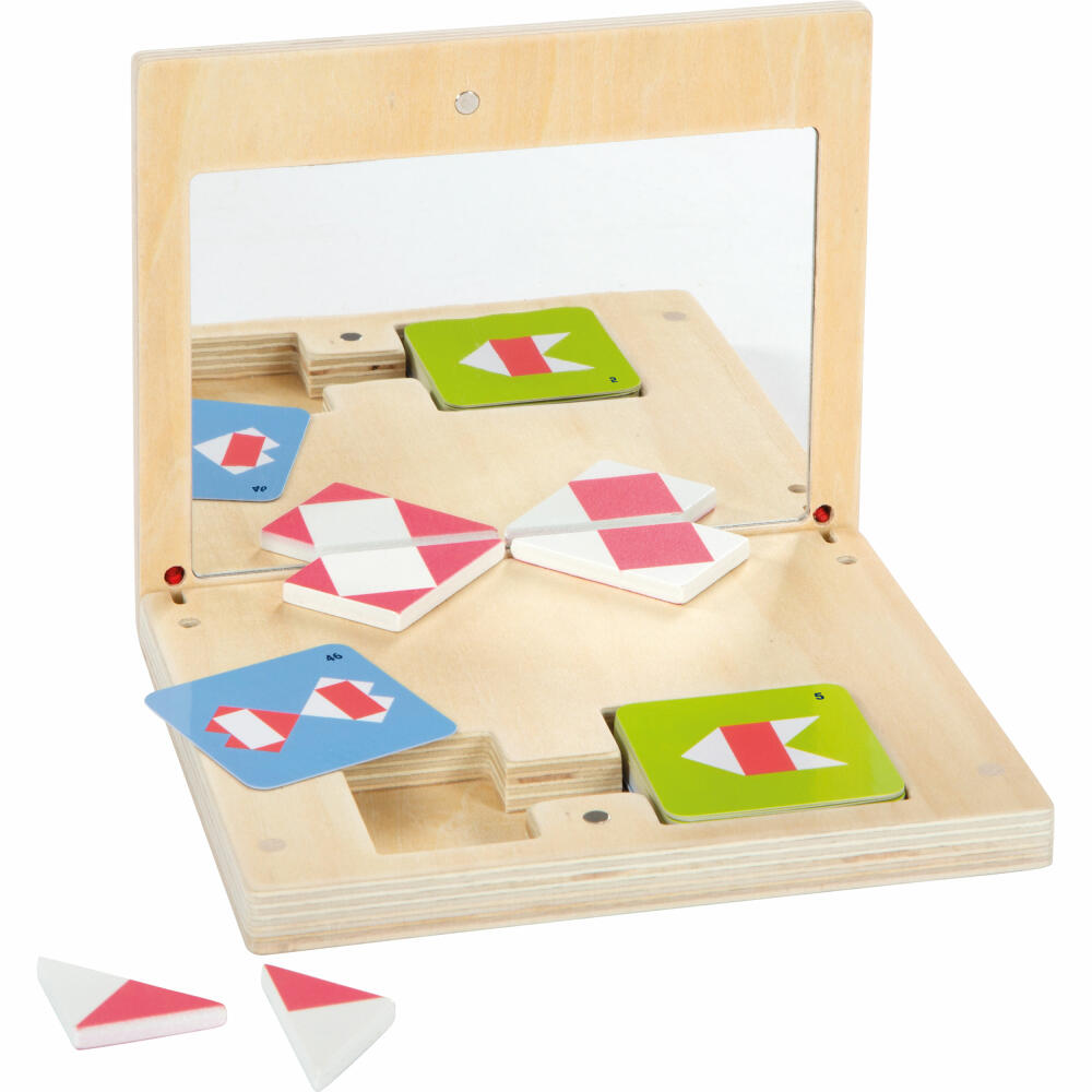 Legler Small Foot Symmetriespiel mit Spiegel Educate, Lernspielzeug, ab 5 Jahren, 12463