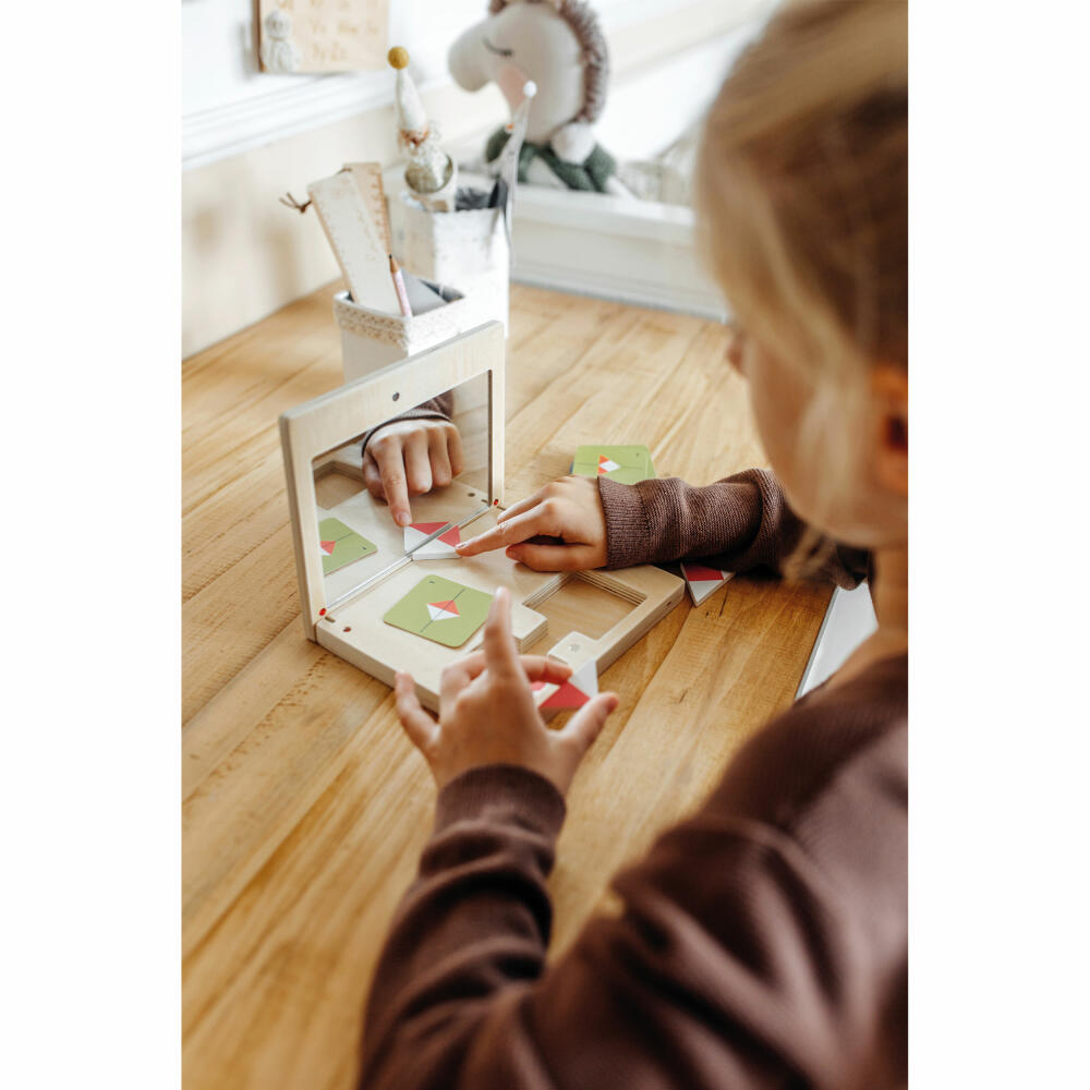 Legler Small Foot Symmetriespiel mit Spiegel Educate, Lernspielzeug, ab 5 Jahren, 12463