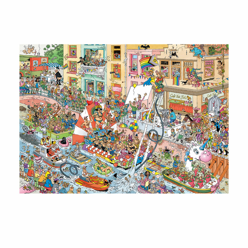 Jumbo Spiele Jan van Haasteren Celebrate Pride!, Comic Puzzle, Erwachsenenpuzzle, 1000 Teile, 1110100030