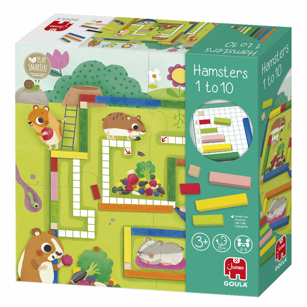 Jumbo Spiele GOULA Hamster 1-10, Kinderspiel, Zählen lernen, Kinder Spiel, ab 3 Jahren, 1120100234