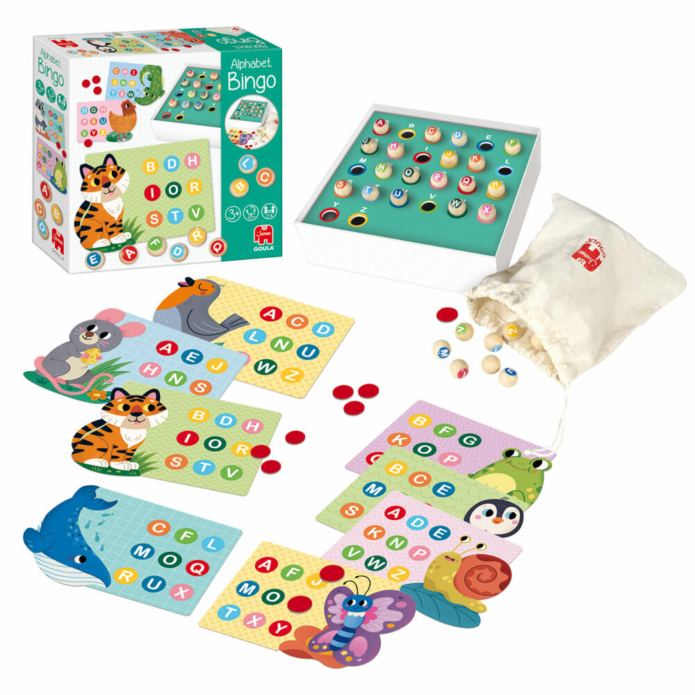 Jumbo Spiele GOULA Alphabet Bingo, Lernspiel, Spiel, Kinder, ab 3 Jahren, 1110100496