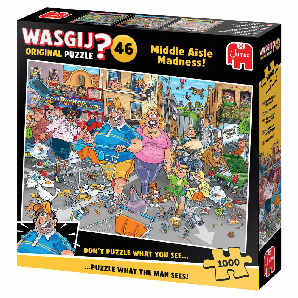Jumbo Spiele Wasgij Original 46 Parkplatz-Wahnsinn, Puzzle, Erwachsenenpuzzle, 1000 Teile, 1110100505