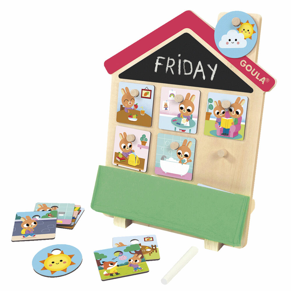 Jumbo Spiele GOULA Routine Haus, Tagesplan, Tageskalender, Zeitplan, Kinder, ab 2 Jahren, 1110700211