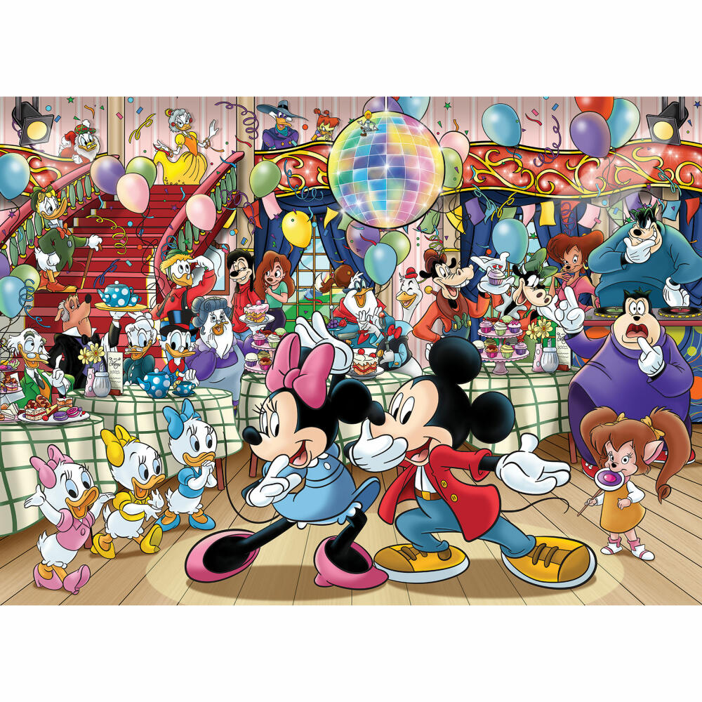 Jumbo Spiele Wasgij Orginal Disney Mickeys Party, Puzzle, Erwachsenenpuzzle, 1000 Teile, 1110100586