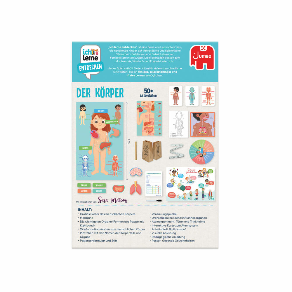 Jumbo Spiele Ich lerne Entdecken - Der Körper, Lernspiel, Kinderspiel, Kinder Spiel, ab 4 Jahren, 1110100049
