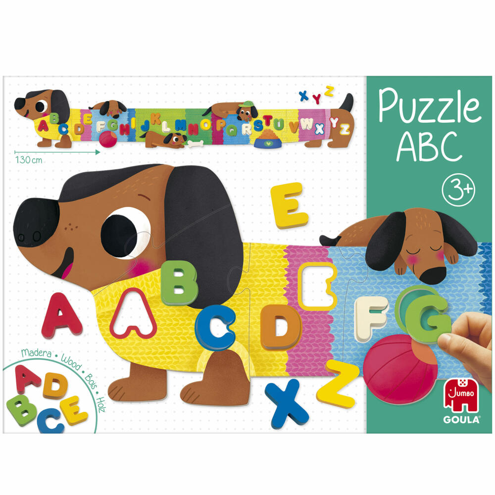 Jumbo Spiele GOULA XXL-Alphabet-Puzzle, Kinderpuzzle, Kinder, 26 Teile, ab 3 Jahre, 1110100491