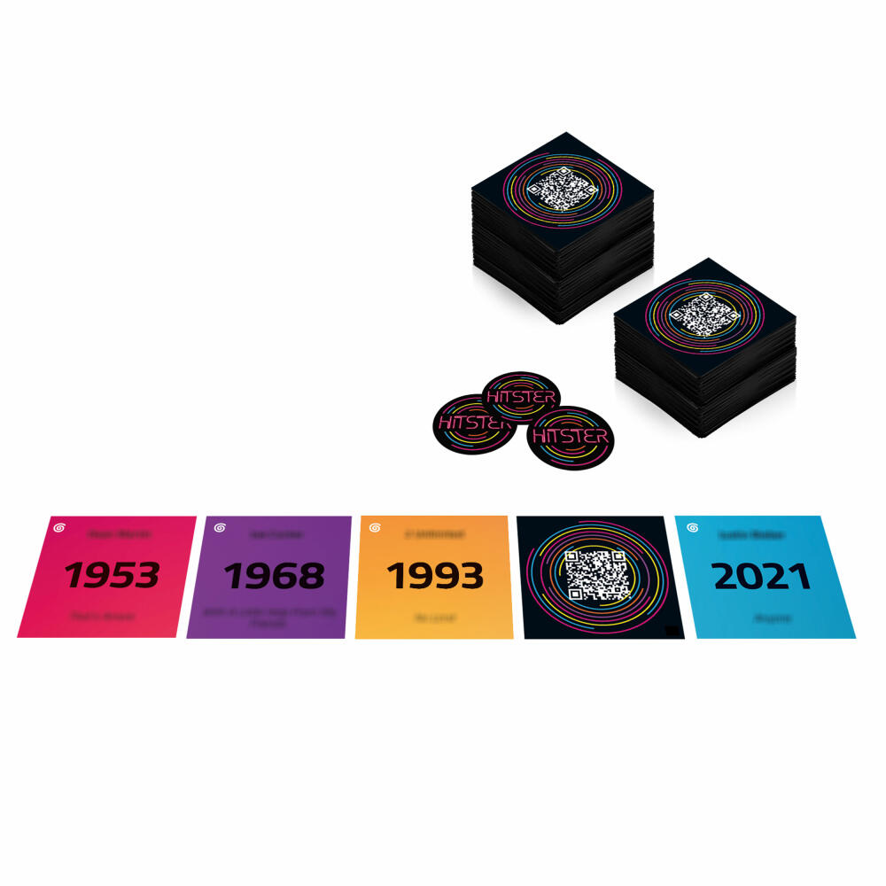 Jumbo Spiele Hitster - Schlager Party, Musik Partyspiel, Ratespiel, ab 16 Jahren, 19955