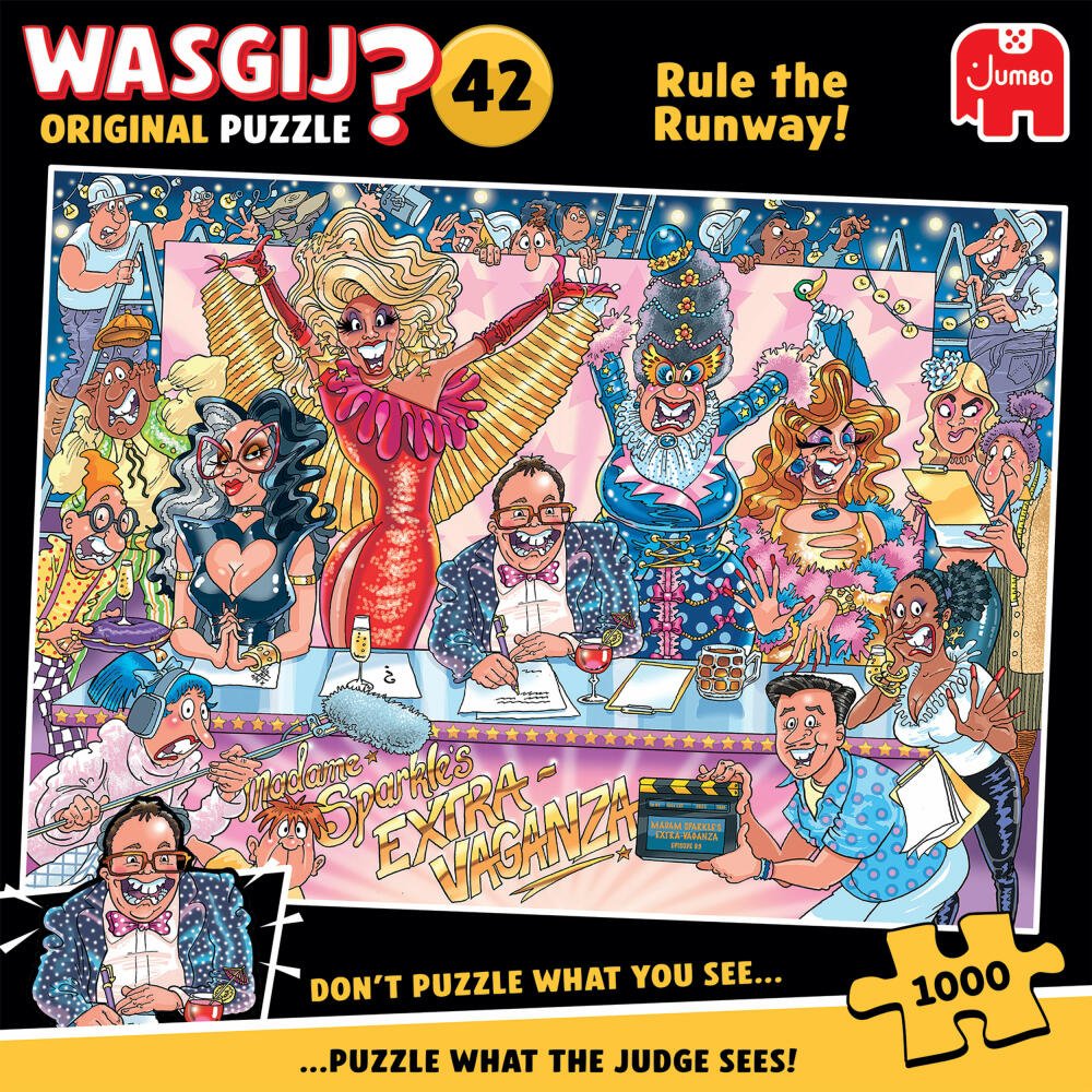 Jumbo Spiele Wasgij Original 42 Glanz und Glitter!, Puzzle, Erwachsenenpuzzle, 1000 Teile, 1110100013