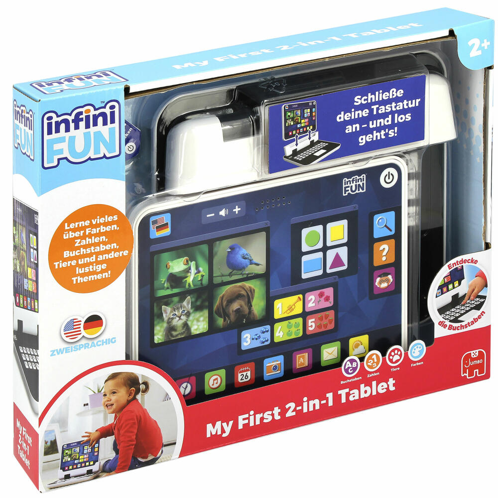 Jumbo Spiele My first 2 in 1 Tablet, Laptop, Kinderspielzeug, Kinder Spielzeug, ab 2 Jahren, 1121500126
