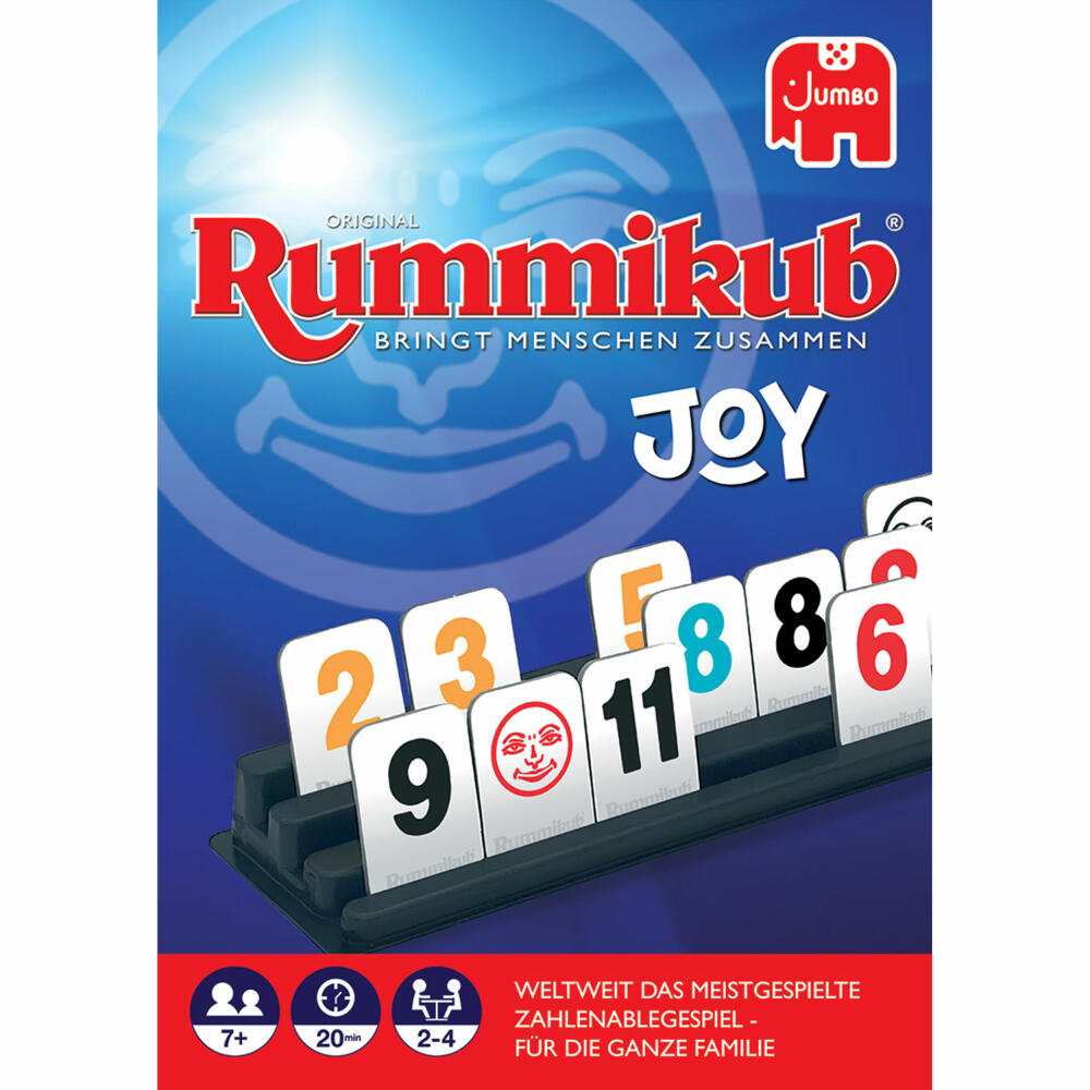 Jumbo Spiele Original Rummikub Joy, Gesellschaftsspiel, Familienspiel, Reisespiel, 1110100509