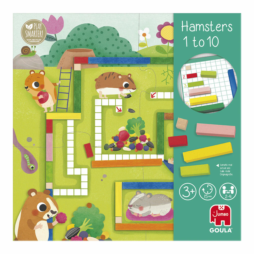 Jumbo Spiele GOULA Hamster 1-10, Kinderspiel, Zählen lernen, Kinder Spiel, ab 3 Jahren, 1120100234