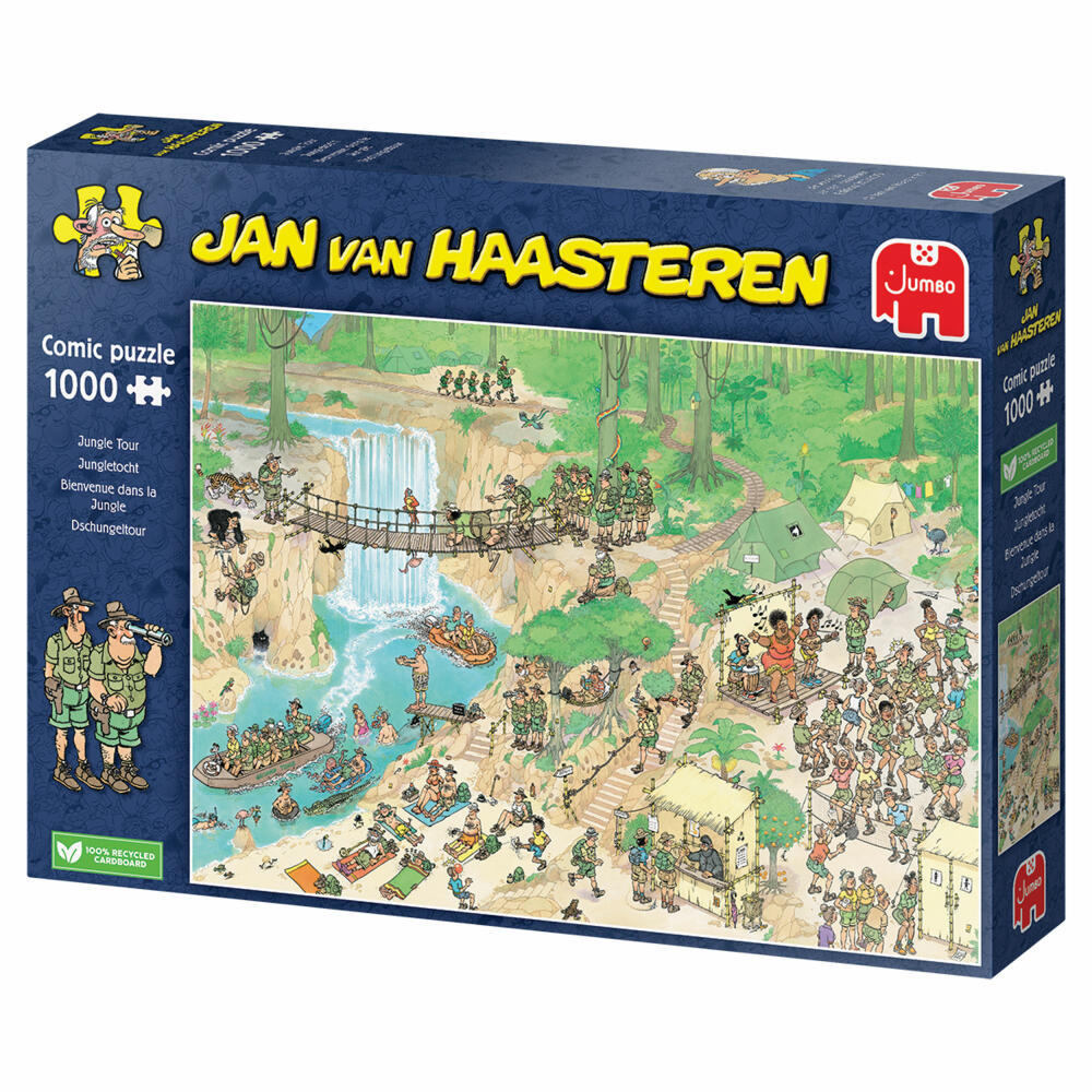 Jumbo Spiele Jan van Haasteren Dschungeltour, Comic Puzzle, Erwachsenenpuzzle, 1000 Teile, 1110100316