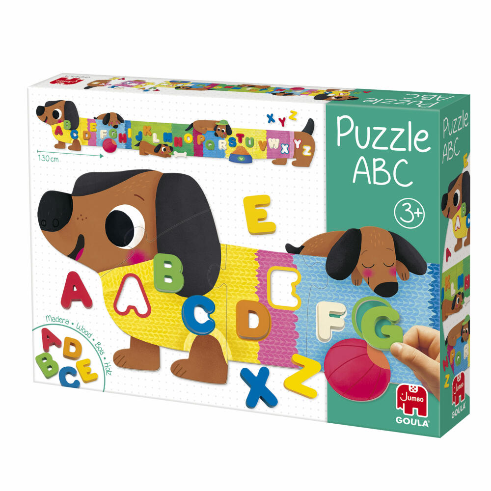 Jumbo Spiele GOULA XXL-Alphabet-Puzzle, Kinderpuzzle, Kinder, 26 Teile, ab 3 Jahre, 1110100491