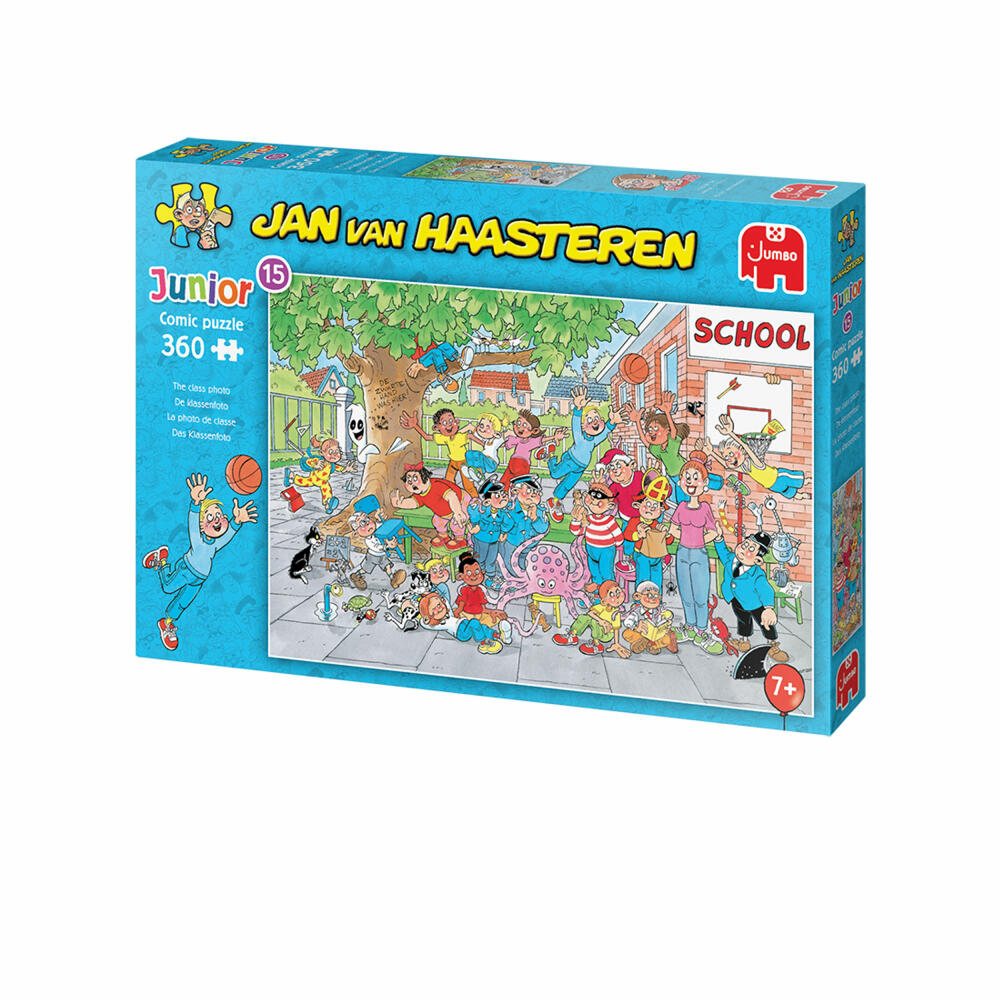 Jumbo Spiele Jan van Haasteren Junior Das Klassenfoto, Comic Puzzle, Kinderpuzzle, 360 Teile, 1110100036