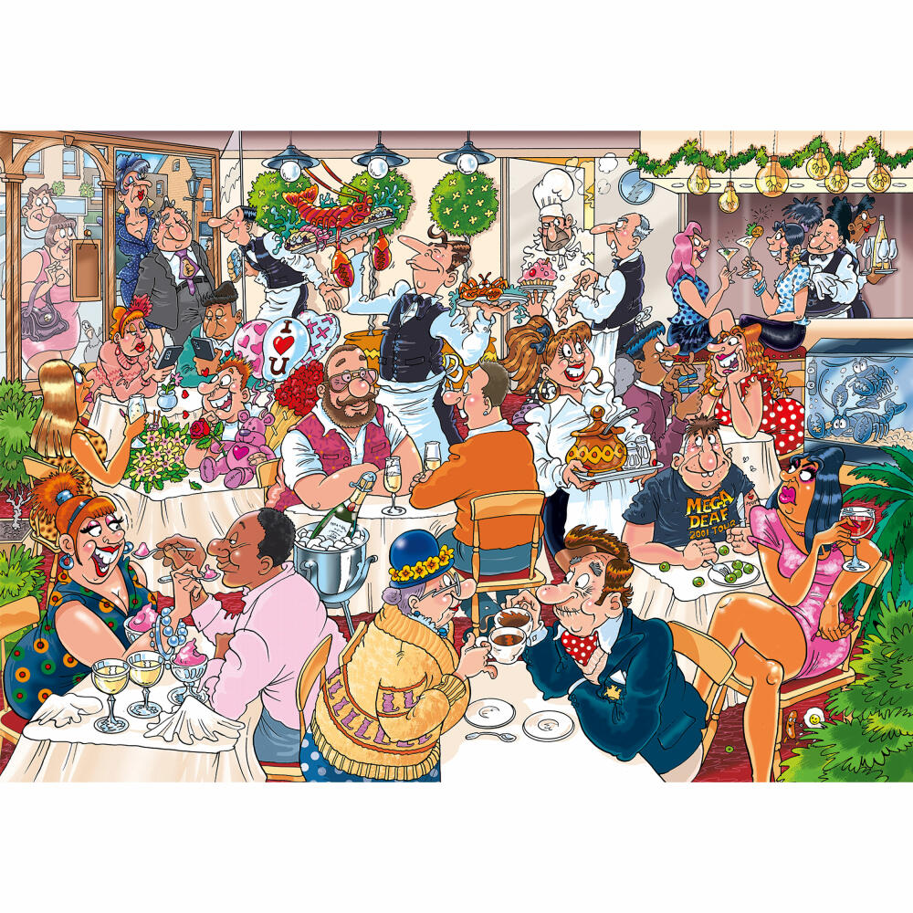 Jumbo Spiele Wasgij Mystery 26 Date Night!, Puzzle, Erwachsenenpuzzle, 1000 Teile, 1110100331