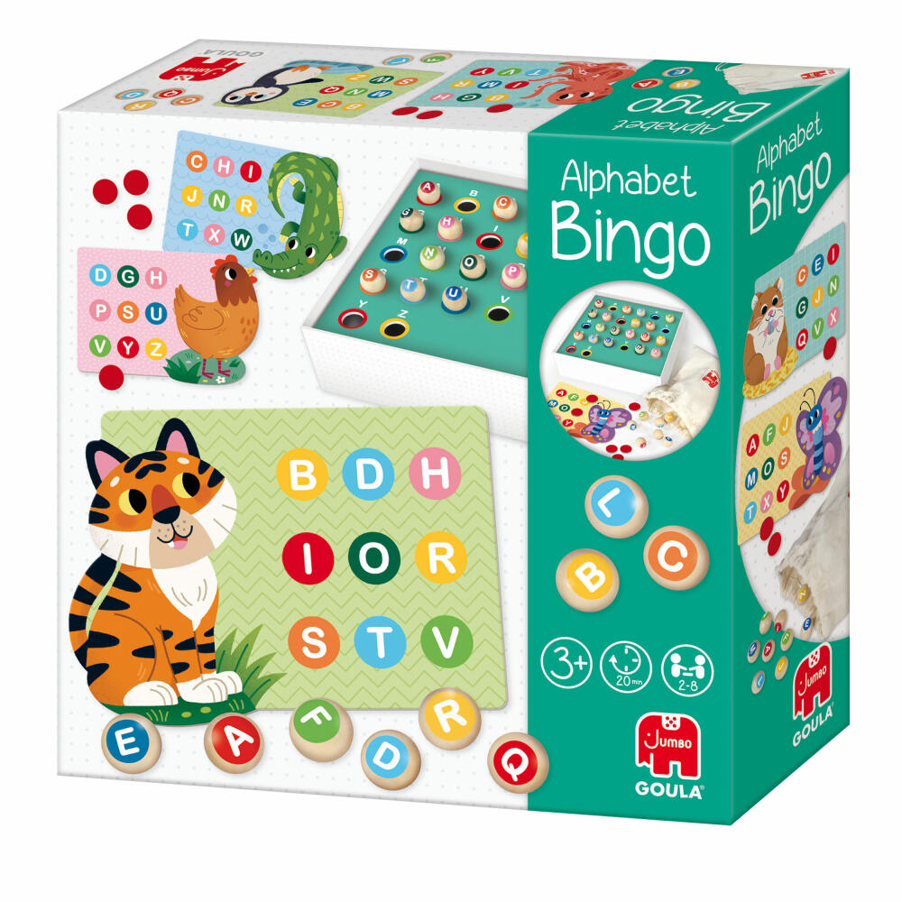 Jumbo Spiele GOULA Alphabet Bingo, Lernspiel, Spiel, Kinder, ab 3 Jahren, 1110100496