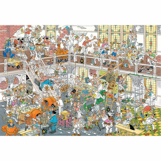 Jumbo Spiele Jan van Haasteren Das Renovierungsprojekt, Comic Puzzle, Erwachsenenpuzzle, 3000 Teile, 1110100524