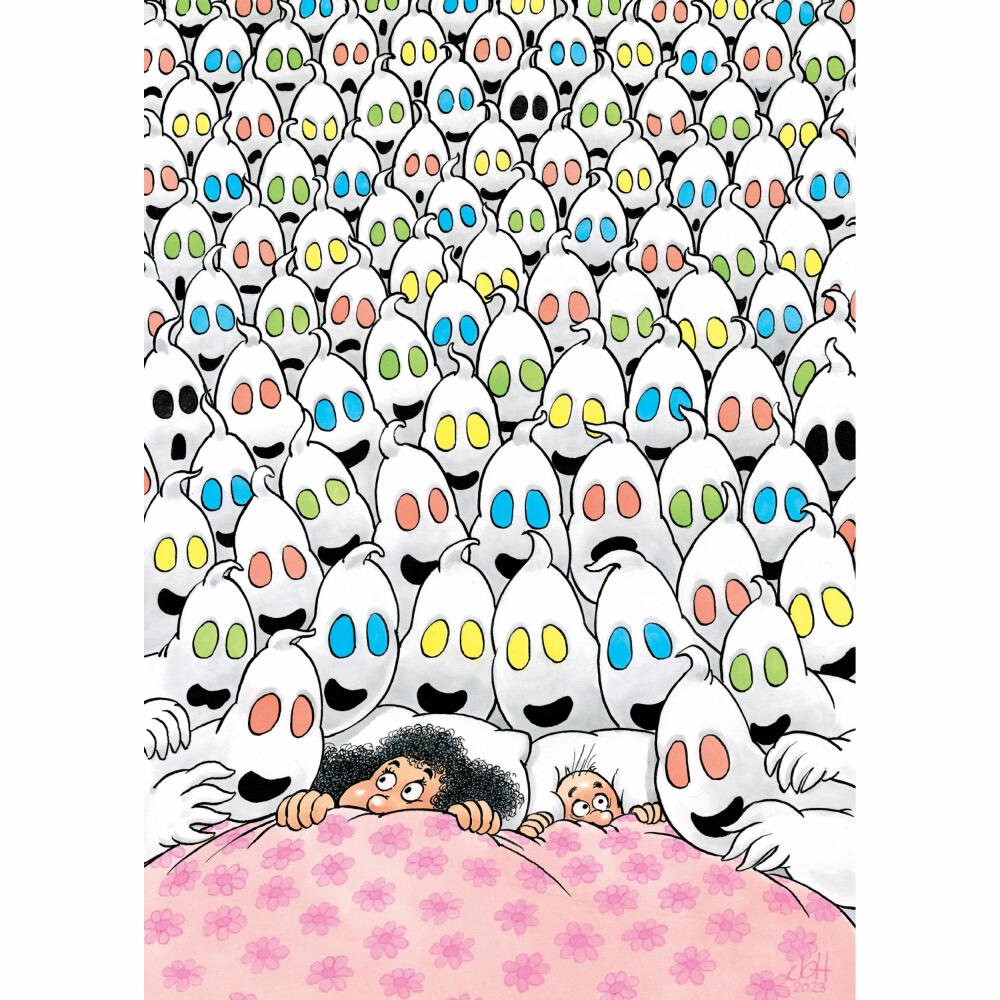 Jumbo Spiele Jan van Haasteren Expert Gute Nacht, Comic Puzzle, Erwachsenenpuzzle, 500 Teile, 1110100312