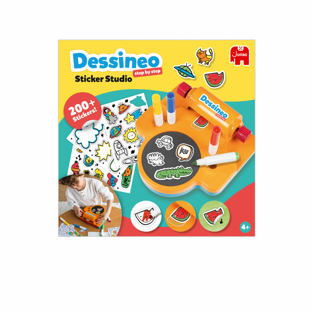 Jumbo Spiele Dessineo Sticker Studio, Kreativset, Aufkleber, DIY, Kinder, ab 4 Jahren, 1110100010