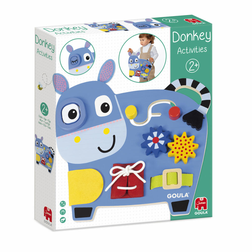 Jumbo Spiele GOULA Esel zum Spielen und Erkunden, Motorikspiel, Lernspielzeug, ab 2 Jahren, 1110100489