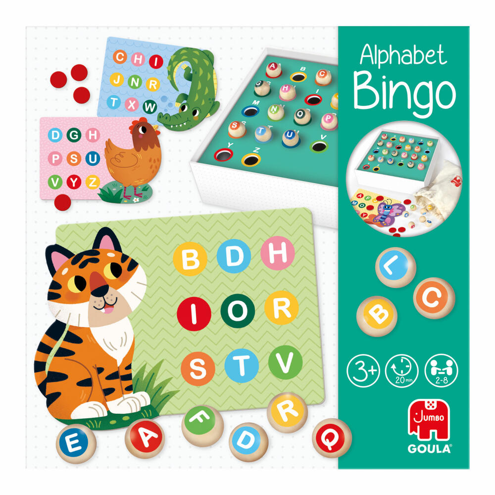 Jumbo Spiele GOULA Alphabet Bingo, Lernspiel, Spiel, Kinder, ab 3 Jahren, 1110100496