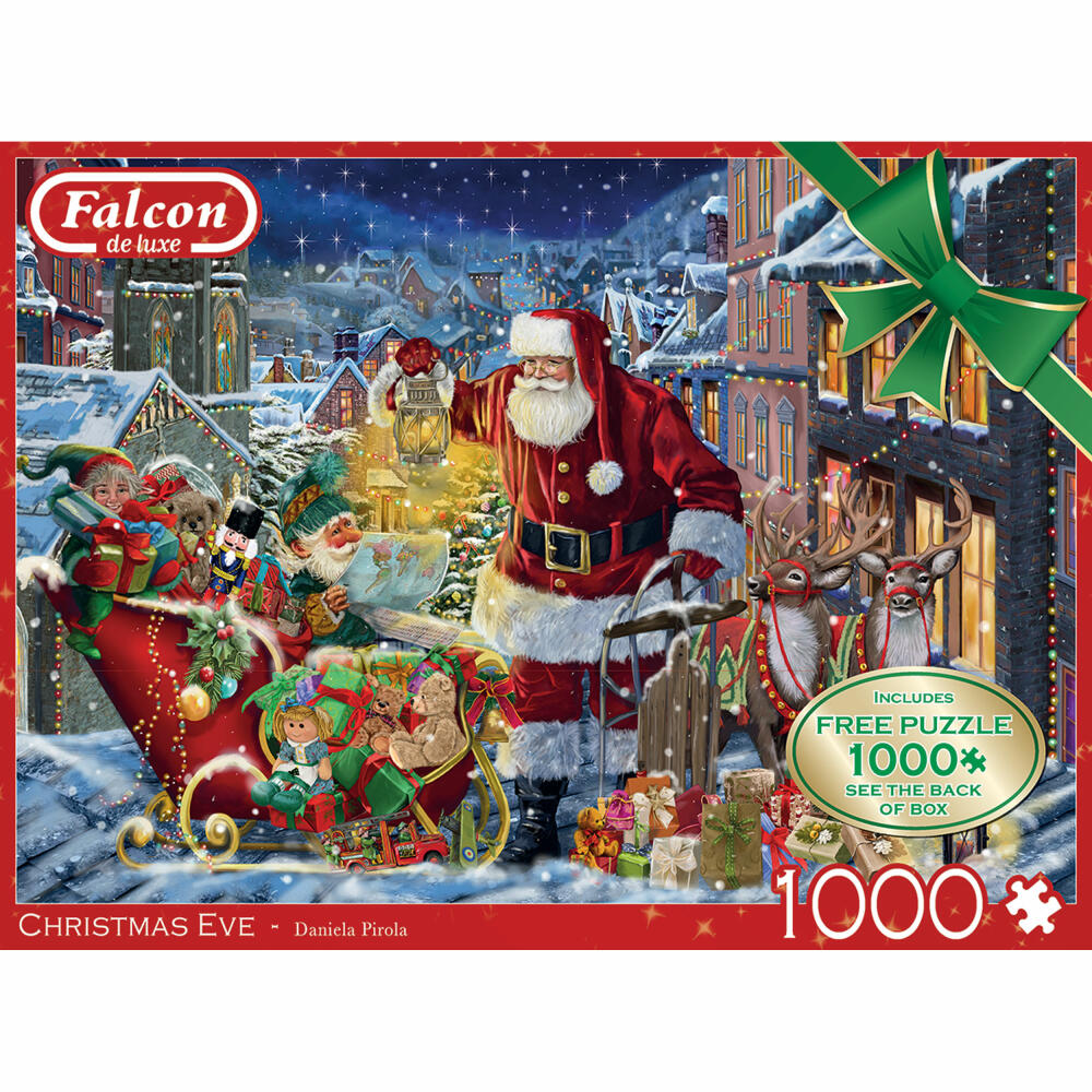 Jumbo Spiele Falcon Christmas Eve, Puzzle, Erwachsenenpuzzle, 2 x 1000 Teile, 1110500131