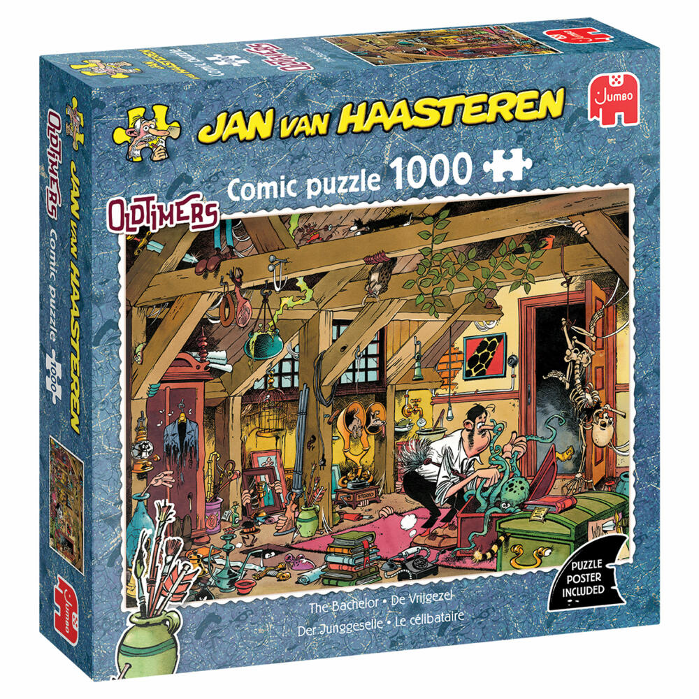 Jumbo Spiele Jan van Haasteren Oldtimers - Der Junggeselle, Comic Puzzle, Erwachsenenpuzzle, 1000 Teile, 1110100315
