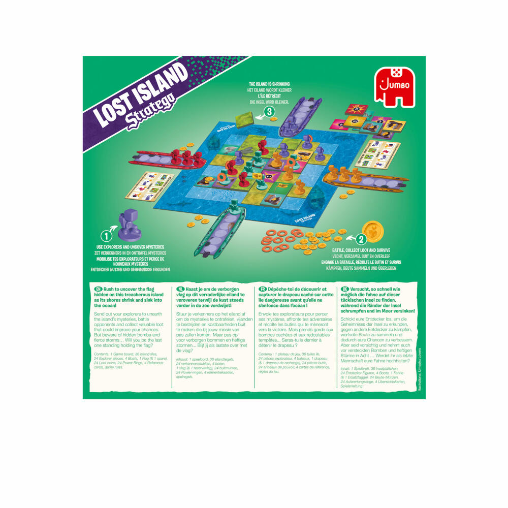 Jumbo Spiele Stratego - Lost Island, Strategiespiel, Brettspiel, Gesellschaftsspiel, ab 8 Jahren, 55237